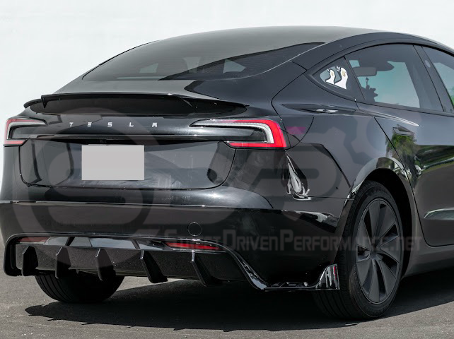 2024-UP TESLA MODEL 3 REAR BUMPER DIFFUSER