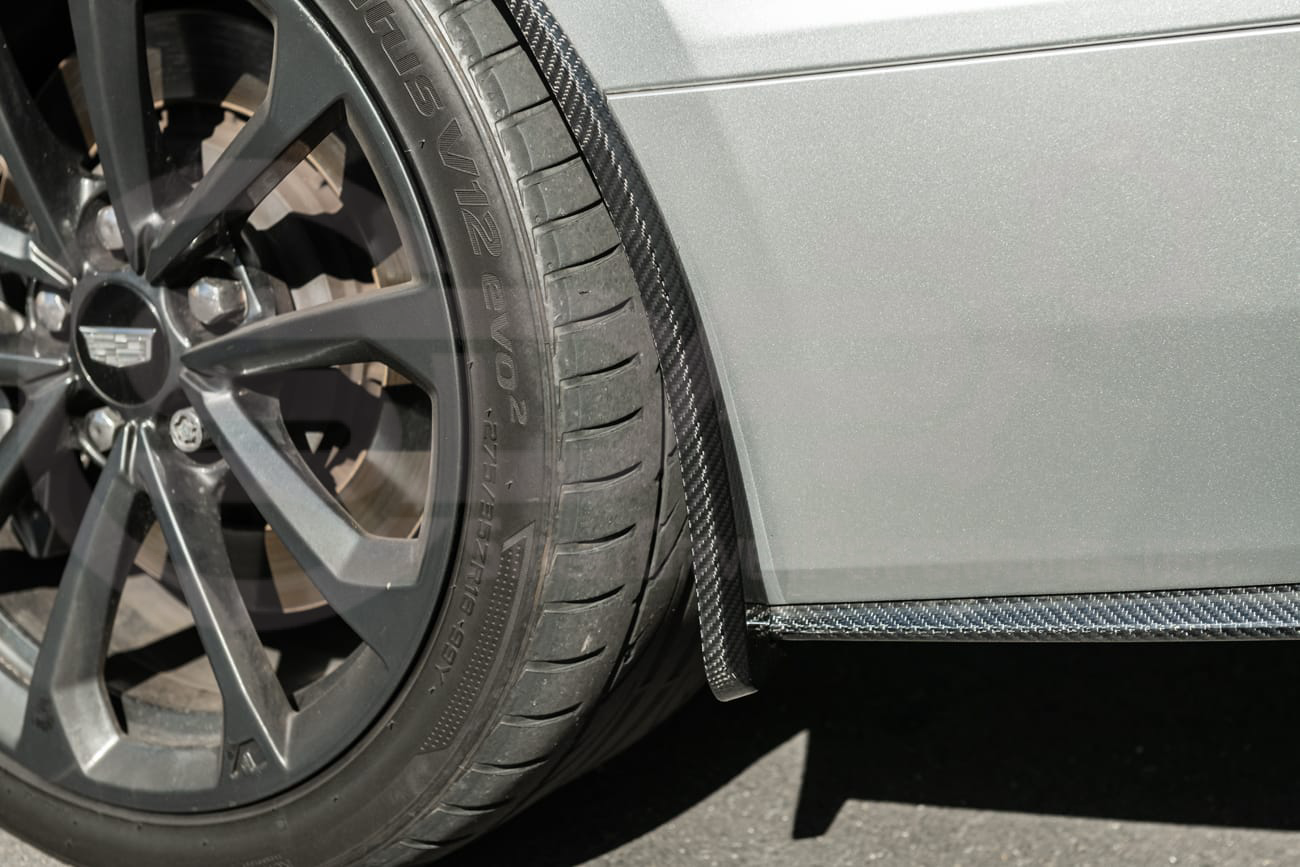 2016-2019 CADILLAC ATS-V SEDAN | SDP PERFORMANCE PACKAGE CARBON FIBER FRONT AND/OR REAR MUD FLAPS SPLASH GUARDS PAIR