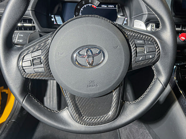2020-Up Toyota GR Supra A90 A91 |JDM CARBON FIBER Steering Wheel Button Trim Cover