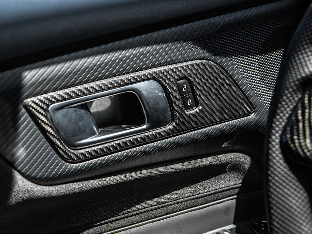 2024-Up Ford Mustang S650 | CARBON FIBER Interior Side Door Handle Panel Cover