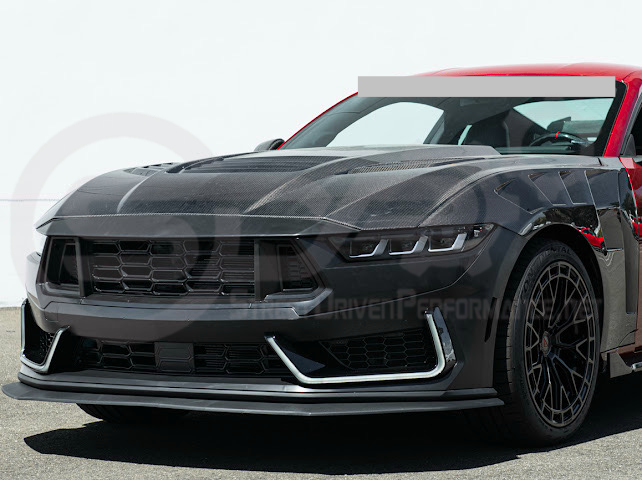 2024-Up For Mustang S650 Dark Horse Style Bumper | Side Intake LED Grille DRL Light Bar Pair