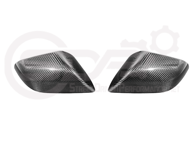 2024-Up Tesla Model 3 | Carbon Fiber Tape On Side Mirror Cap Covers Pair