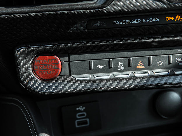 2024-UP FORD MUSTANG S650 | CARBON FIBER AC CONTROL PANEL COVER
