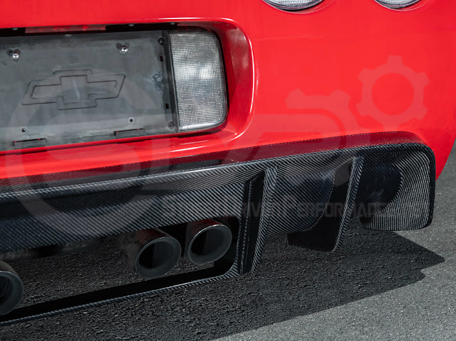 1997-2004 Chevrolet Corvette C5 | SDP Performance style CARBON FIBER Rear Bumper Finned Diffuser