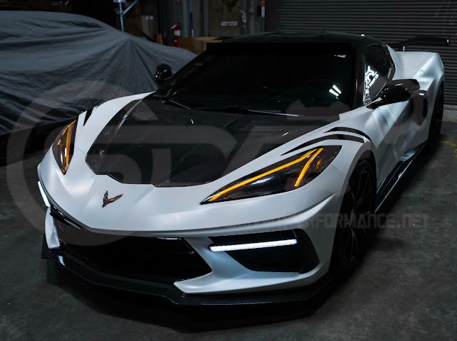 2020-Up Chevrolet Corvette C8 | Custom DRL Conversion Front Headlight Module Set Pair (Amber, Blue, Green, or Red)