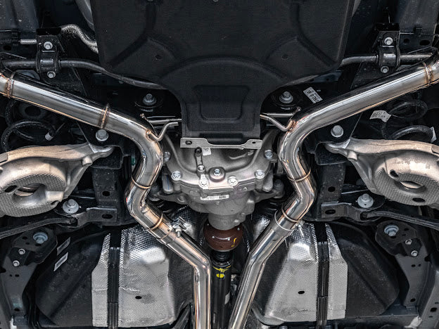2024-PRESENT FORD MUSTANG S650 GT | STRAIGHT CAT BACK DUAL BURNT TIPS EXHAUST