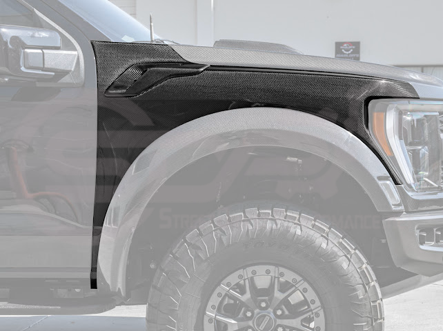 2021-UP F-150 RAPTOR | FACTORY STYLE CARBON FIBER SIDE FENDERS & VENTS REPLACEMENT