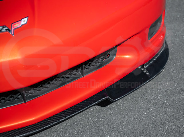 2005-2013 C6 Corvette - 427 /Grand Sport / Z06 / ZR1 | ZRA1 Style Front Splitter Lip Ground Effects (Carbon Fiber or Primer Black)