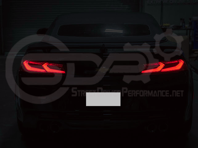 2016-2018 Chevrolet Camaro | C8 Style Sequential Signal LED Rear Taillights Pair (Clear / Red / Smoke Lens)