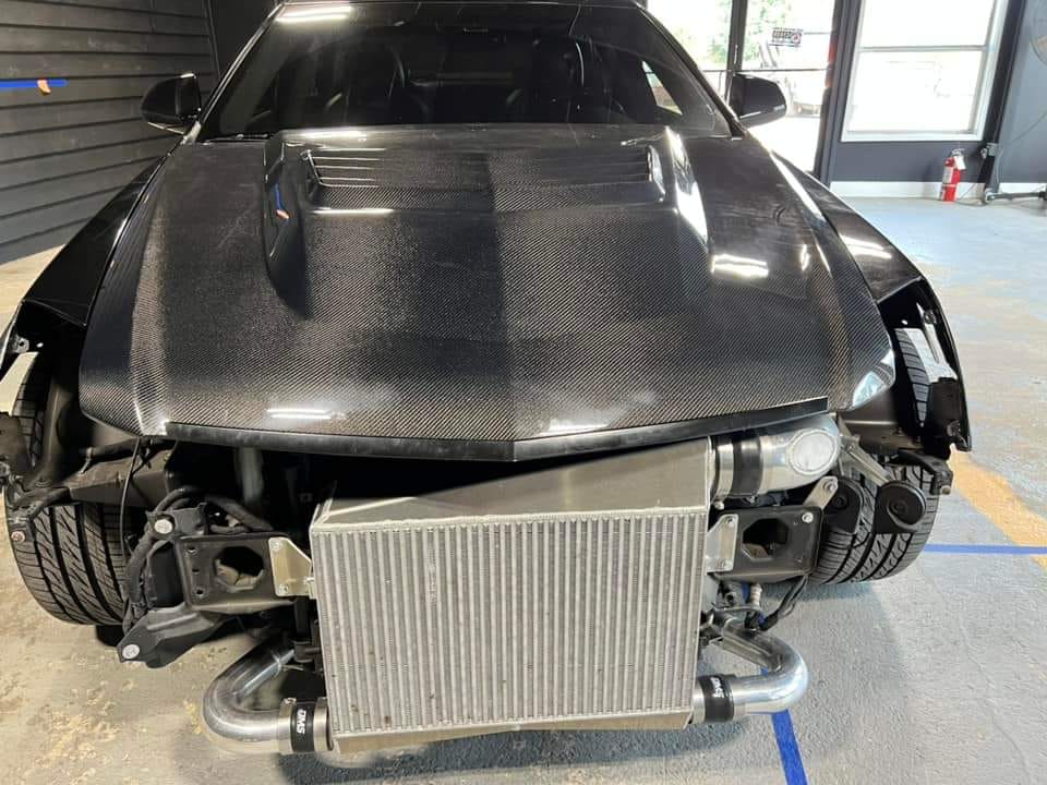 2009-2015 Cadillac CTS-V V2 SDP Aggressive Style Carbon Fiber Hood with Vents