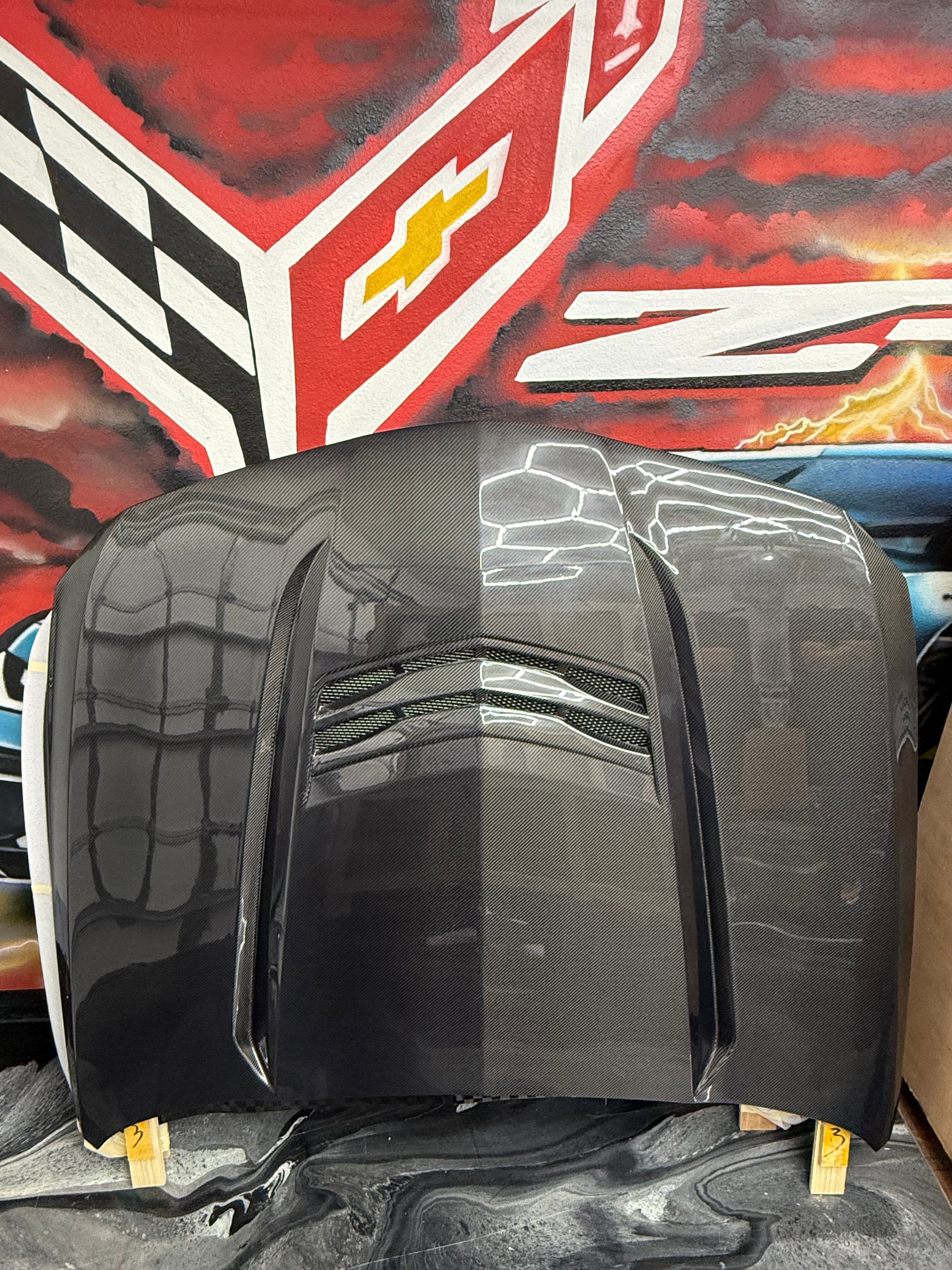 2019-2020 Cadillac CT6  | Aggressive Style Carbon Fiber Vented Hood (All Models)