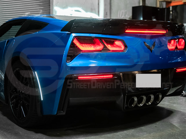 2014-2019 Chevrolet Corvette C7 | Rear Diffuser Smoke or Clear Lens LED Reflector Light Pair