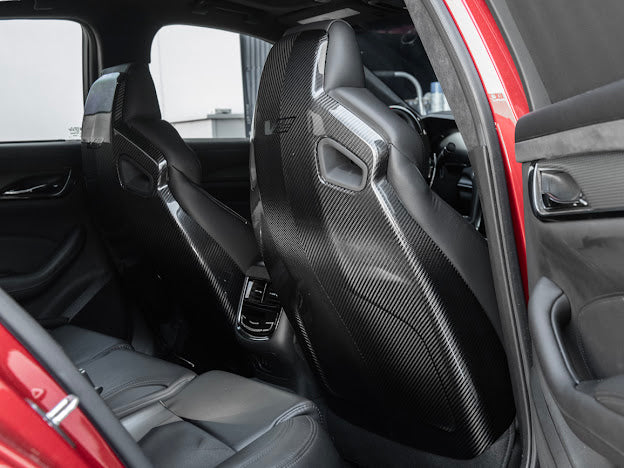2016+ CADILLAC CTS-V3  | RECARO CARBON FIBER SEAT REAR PANEL COVER REPLACEMENT (DRIVER AND PASSENGER)