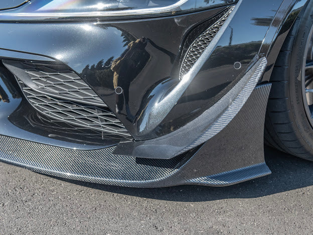 2020-UP TOYOTA SUPRA A91 | CARBON FIBER FRONT SPLITTER LIP GROUND EFFECTS (2 PEICE)