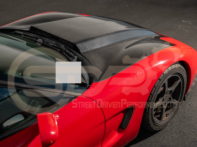 *IMPERFECTION / DISCOUNTED* 1997-2004 CHEVROLET CORVETTE C5 CARBON FIBER FRONT COWL HOOD
