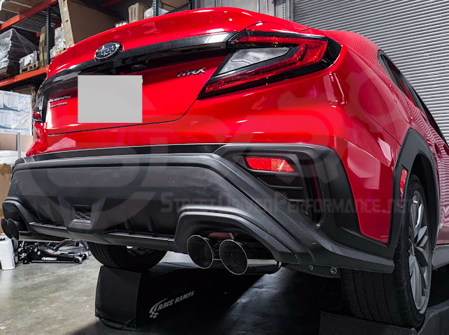 2022-PRESENT SUBARU WRX | MUFFLER DELETE BOSO AXLE BACK EXHAUST (CHROME OR BURNT BLUE TIPS)