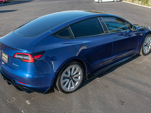 2017-UP TESLA MODEL 3 TRACK SIDE SKIRTS ROCKER PANELS GROUND EFFECTS