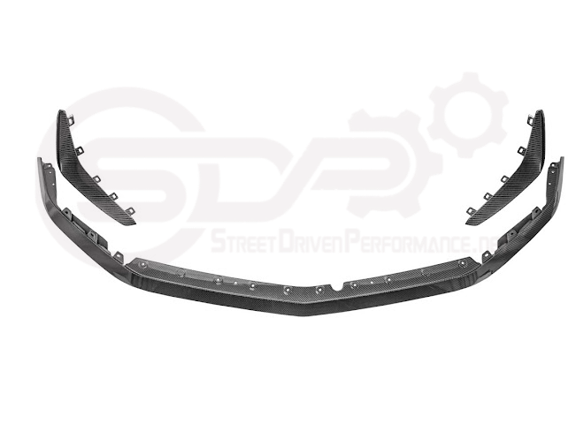 2020-UP CADILLAC CT4-V BLACKWING | CARBON FIBER FRONT LIP SPLITTER WITH CANARDS GROUND EFFECTS