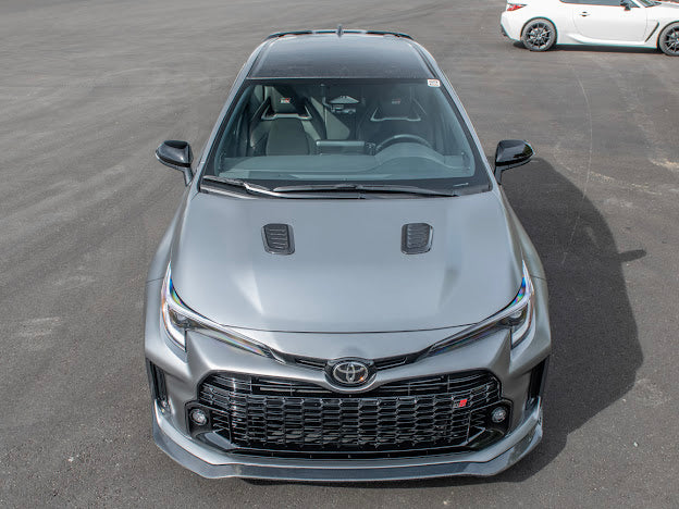 2023-UP TOYOTA GR COROLLA |FACTORY STYLE CARBON FIBER FRONT BULGE HOOD VENTS REPLACEMENT