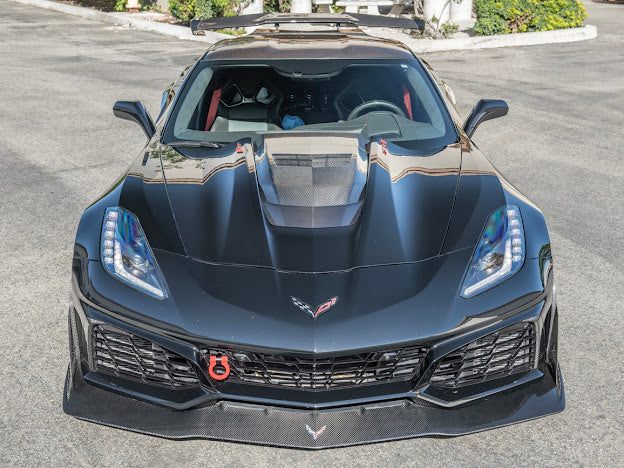 2019 CHEVROLET CORVETTE C7 ZR1 CARBON FIBER FRONT LIP SPLITTER GROUND EFFECTS