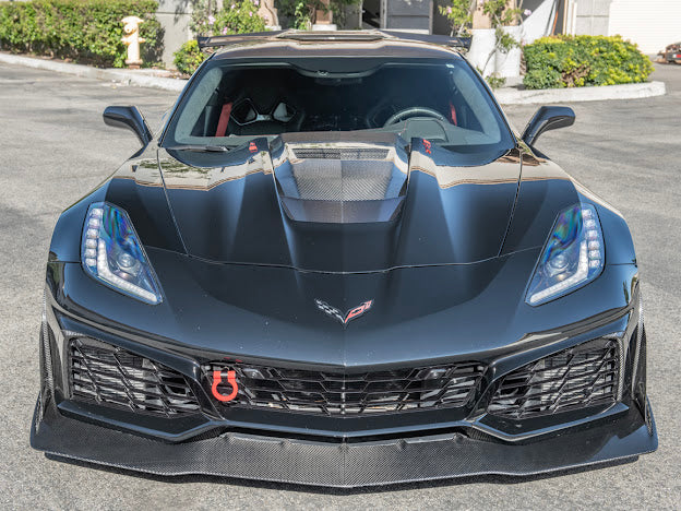 2019 CHEVROLET CORVETTE C7 ZR1 CARBON FIBER FRONT LIP SPLITTER GROUND EFFECTS