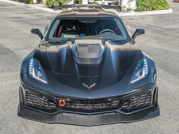 2019 CHEVROLET CORVETTE C7 ZR1 CARBON FIBER FRONT LIP SPLITTER GROUND EFFECTS