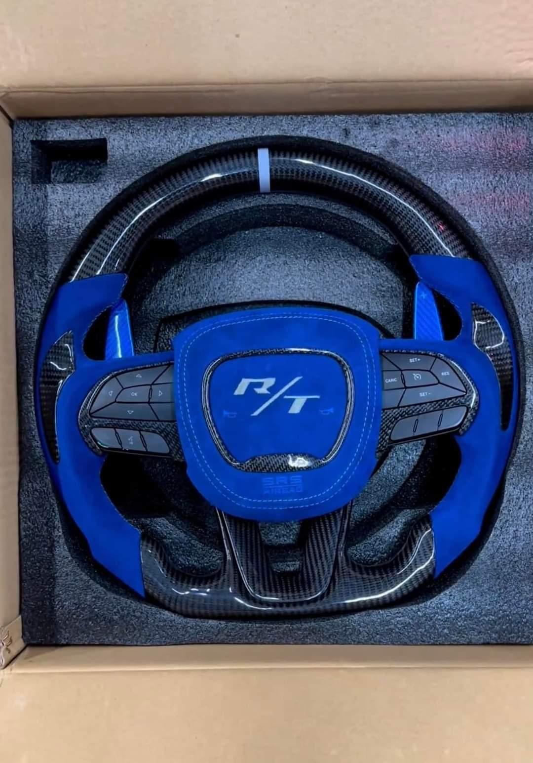 2008 - 2024+ MOPAR Dodge Challenger Custom Carbon Fiber Steering Wheel with options