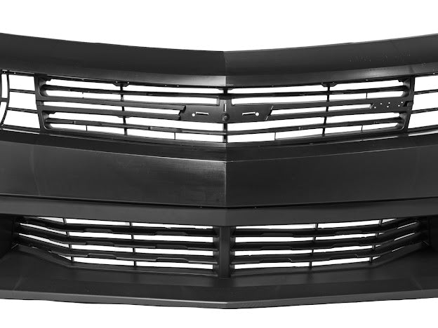 2010-2013 5th Gen Camaro - ZL1 Style Front Bumper Kit For Camaro with Upper Lower Grille & Fog Lights- Primer Black