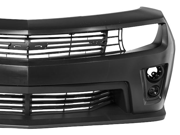2010-2013 5th Gen Camaro - ZL1 Style Front Bumper Kit For Camaro with Upper Lower Grille & Fog Lights- Primer Black