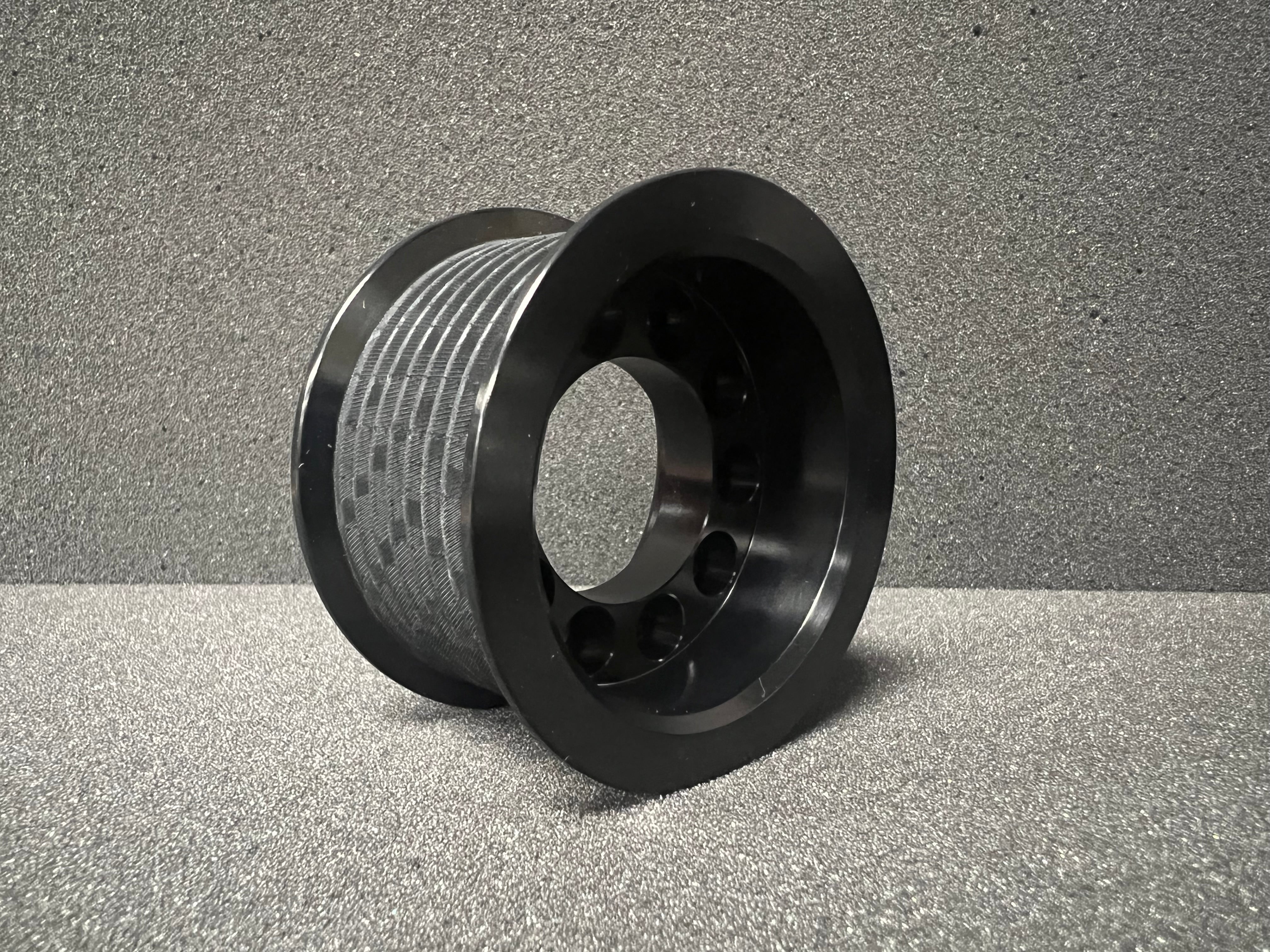 2.38" 8 Rib ZPE GripTec® 2pc TRD Tundra L3V Black Pulley Only