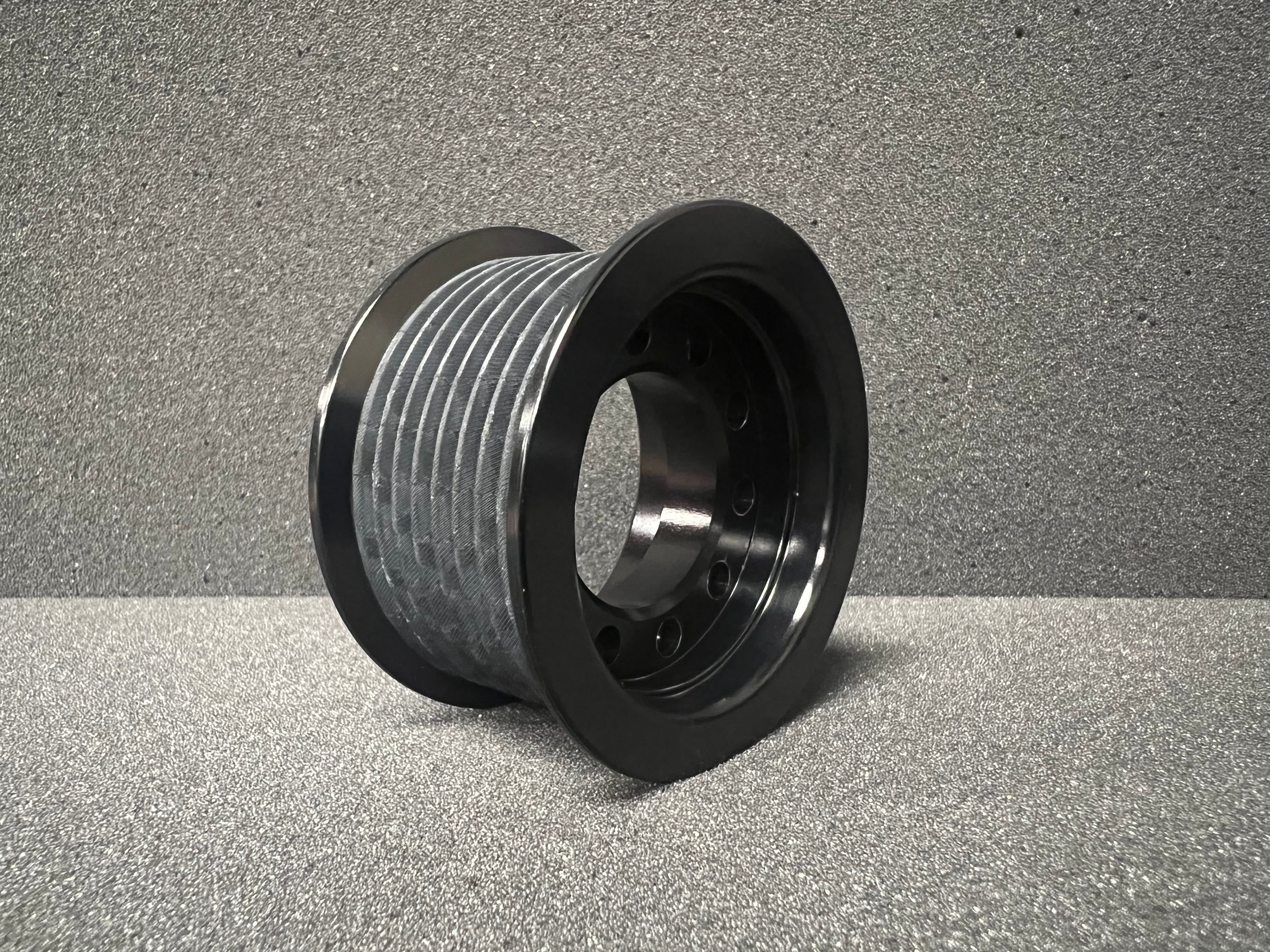 2.30" 8 Rib ZPE GripTec® 2pc TRD Tundra L3V Black Pulley Only