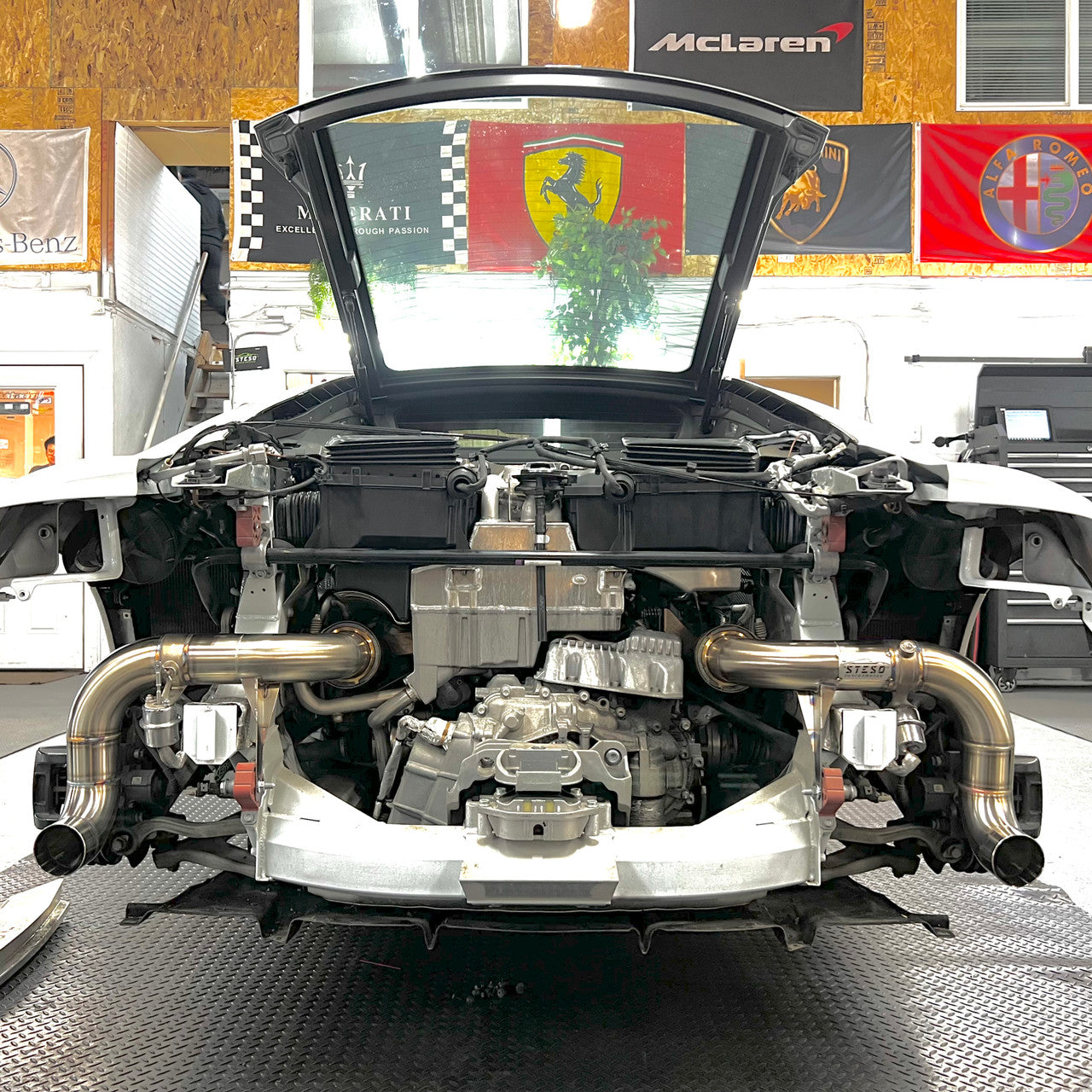 STESO Performance - Audi R8 Gen2 Facelift (2020+) 3" Race valved exhaust system TITANIUM BURNT