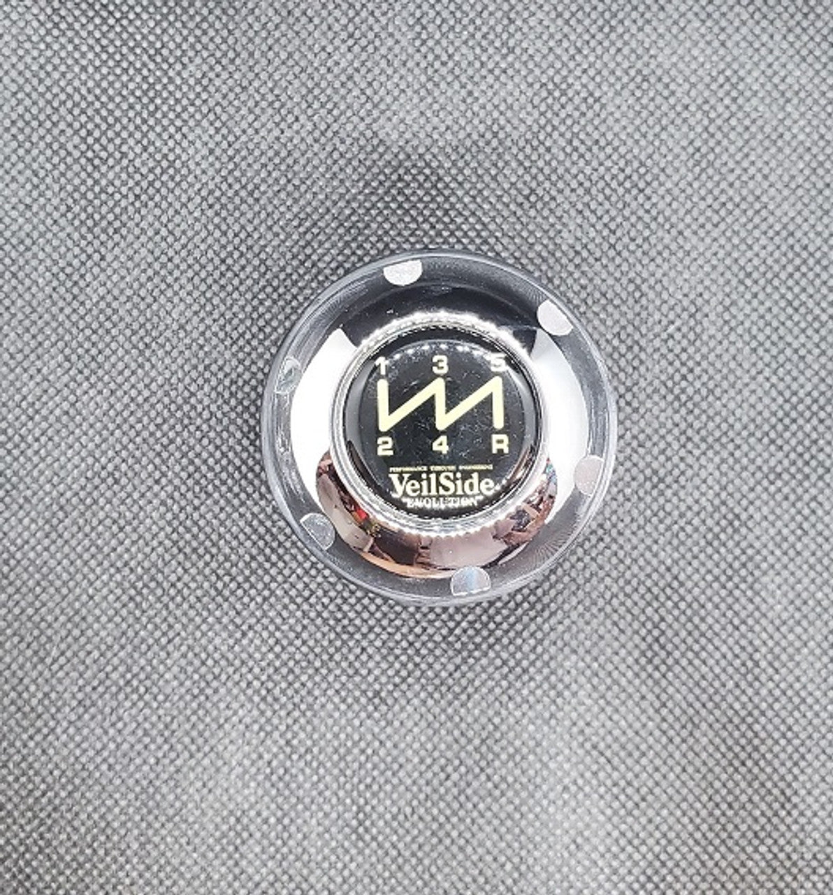 VeilSide Universal Mazda 3, 6, Miata, RX7 & RX8, Nissan S13, S14, S15, Z33, Z34, Celica, MR2 & MRS Shift Knob Type R II With Black O-Ring..Material: T6061 Aluminum..Size: 2.5"/ 6.35cm tall..Made in Japan