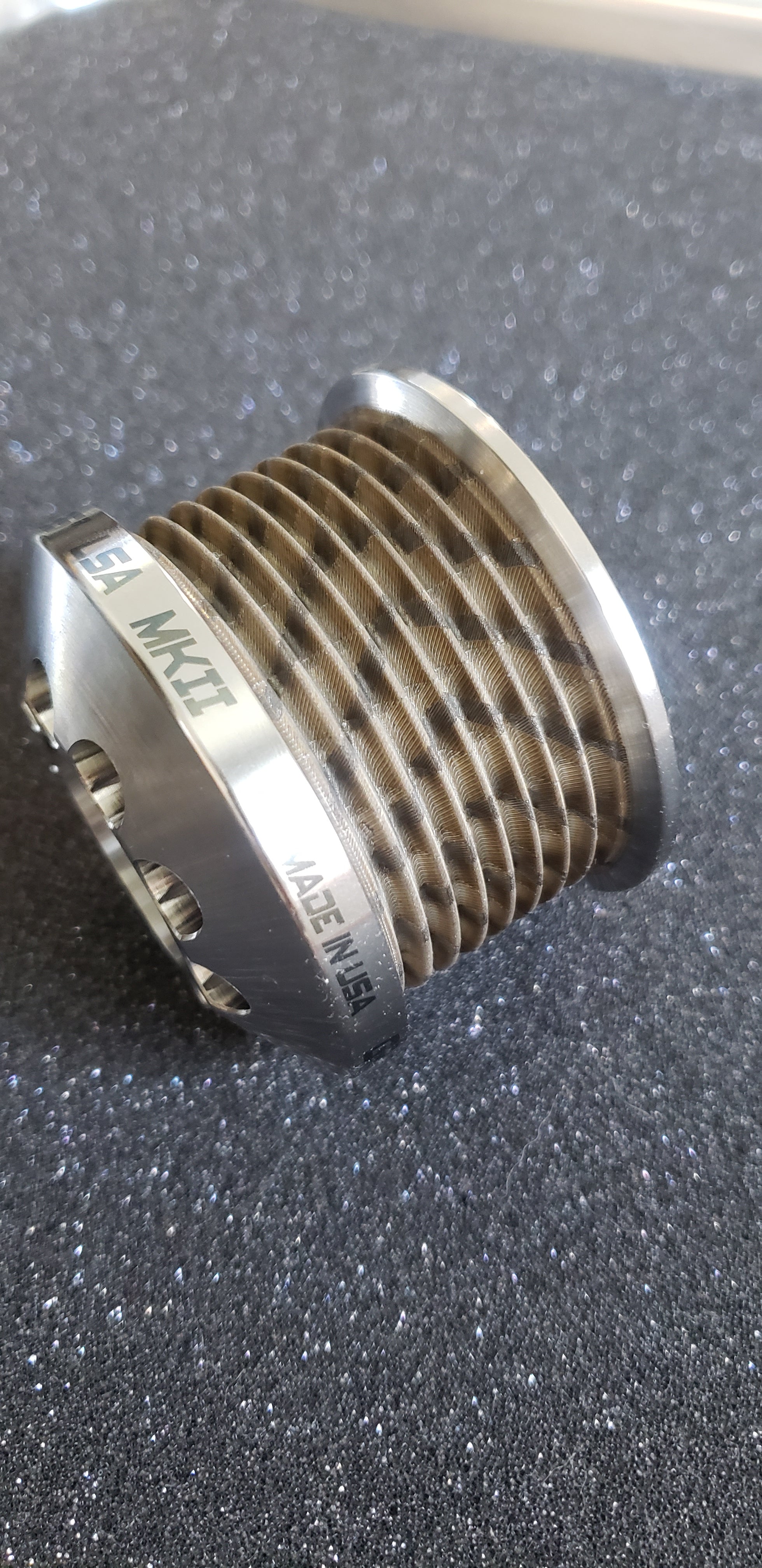 2.38" 8 Rib ZPE GripTec® 2pc MKII LSA L2V Stainless Pulley Only