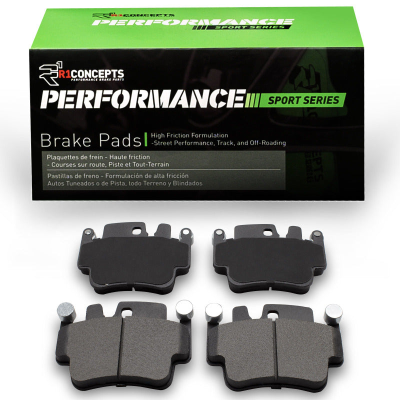R1 Concepts Porsche Boxster front performance sport brake pads, high-quality brake pads for 1998-2005 Porsche Boxster.