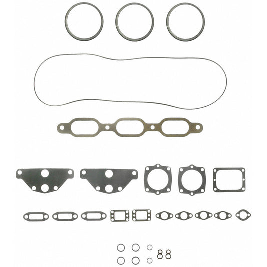 Fel-Pro HS 7603 S engine cylinder head gasket set showing multiple gaskets and sealing components on a clean surface.