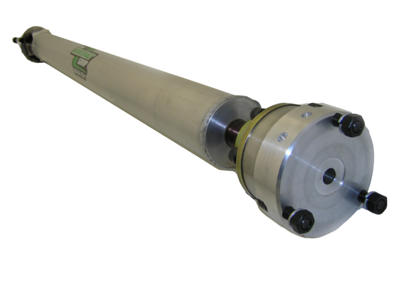 DSS 09-14 Dodge Charger SRT8 driveshaft by Driveshaft Shop, 4-inch aluminum 1-piece shaft with 3-bolt transmission connection.
