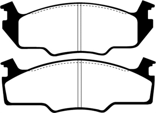 EBC Greenstuff front brake pads for Volkswagen Golf 1.6, high-performance brake pads with green friction material.