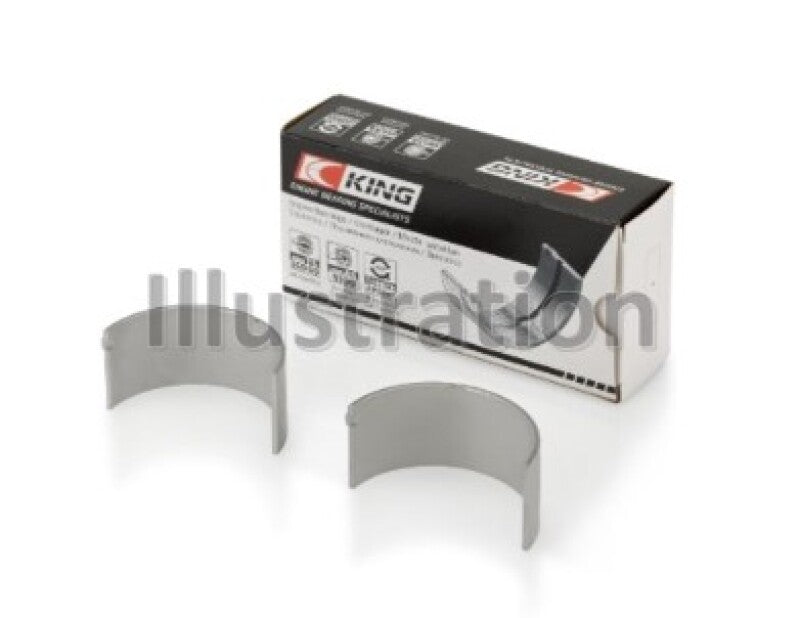 King Engine Bearings connecting rod conrod bearing set for BMW N47 D20, size +0.25mm, showing the metal bearings and packaging.