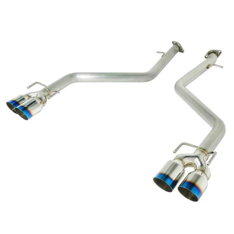 Remark 2017+ Lexus IS250/IS350 axle back exhaust with stainless steel single wall tip, showcasing the polished exhaust tip and piping.