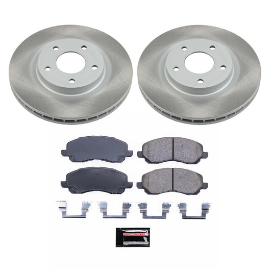 PowerStop semi-coated front brake rotor kit for Mitsubishi Outlander Sport 2011-2020, performance blank brake components.