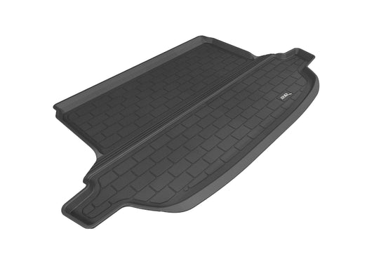 Black 3D MAXpider Kagu cargo liner for 2014-2018 Subaru Forester, durable rubber floor mat with textured surface.
