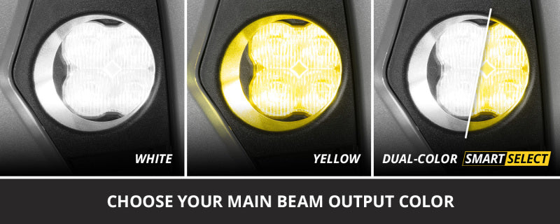 Diode Dynamics 22-25 Toyota RAV4 SS3 LED fog lights kit with installed fog lights and wiring on a vehicle.