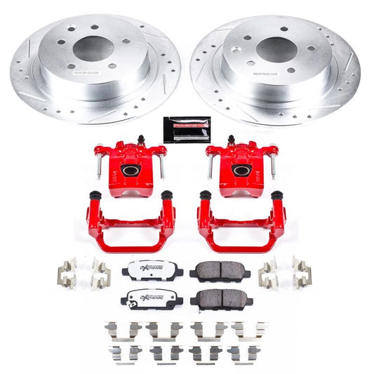 PowerStop Z26 Street Warrior rear brake kit with calipers for Nissan Altima 2007-2010, performance brake upgrade.
