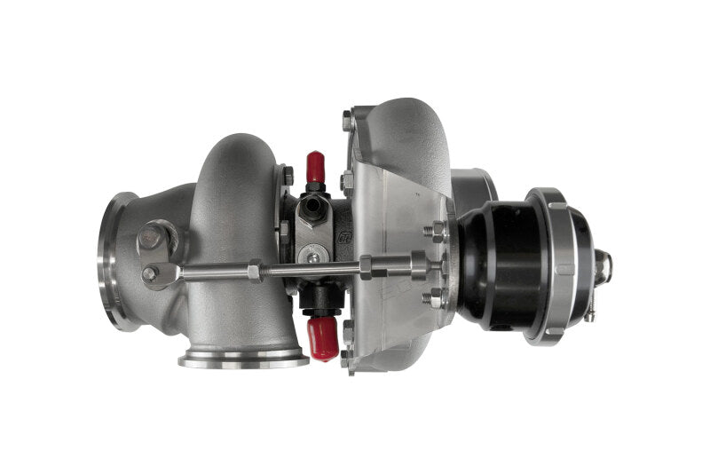 Turbosmart Water Cooled TS-2 Turbocharger with V-Band 0.82AR internally wastegated, shown with detailed metal components.