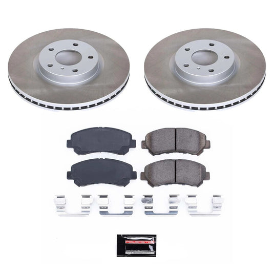 PowerStop performance semi-coated front brake rotor kit for Nissan Maxima 2016-2022, featuring high-quality brake rotors for improved stopping power.