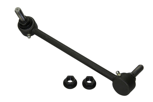 Moog Cadillac ATS front right sway bar endlink, compatible with 2013-2019 models, showing the metal component with mounting points