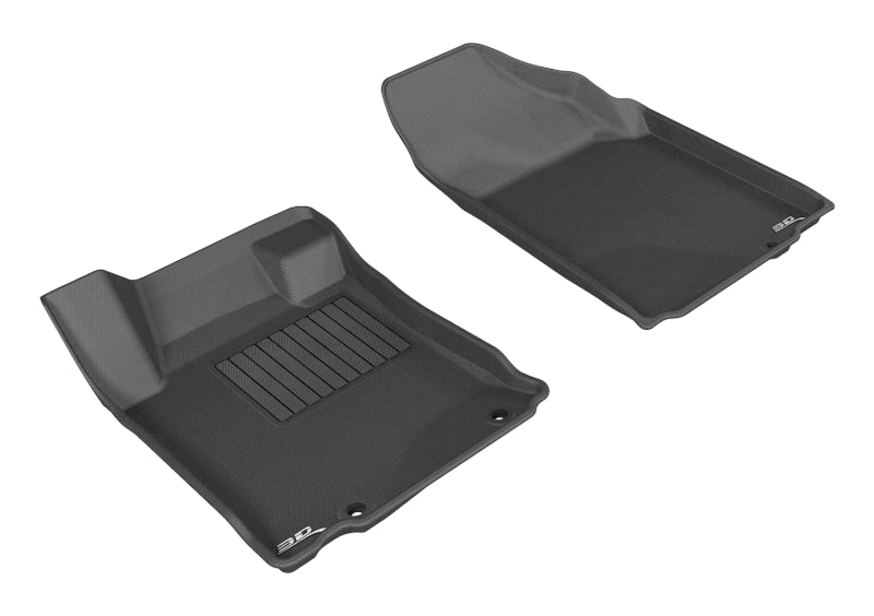Black 3D MAXpider rubber floor mat for 2013-2015 Nissan Altima sedan first row, durable and custom-fit interior protection.