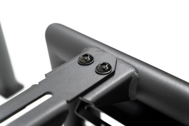 DV8 Offroad MTO Series Bed Rack for Toyota Tundra and Ford F150 Raptor, 2-piece adjustable truck bed accessories.