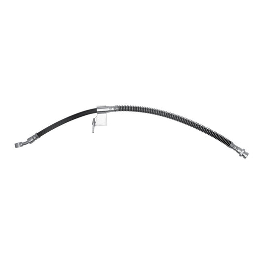 DFC Hyundai Accent front right brake hose from the brake line kit, showing the flexible rubber brake line with metal fittings.